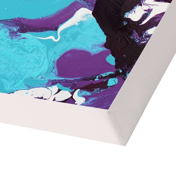 Americanflat 8" x 10" Blue Marble by Deb Mcnaughton Wrapped Canvas